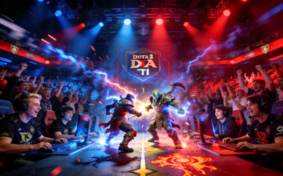 DOTA2国际邀请赛TI比赛激烈对战画面